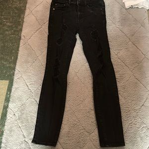Black ripped jeans